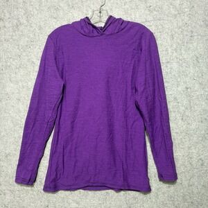 Appalachian Gear Co Alpaca Tencel Hoodie Women's S Purple USA Made Hiking